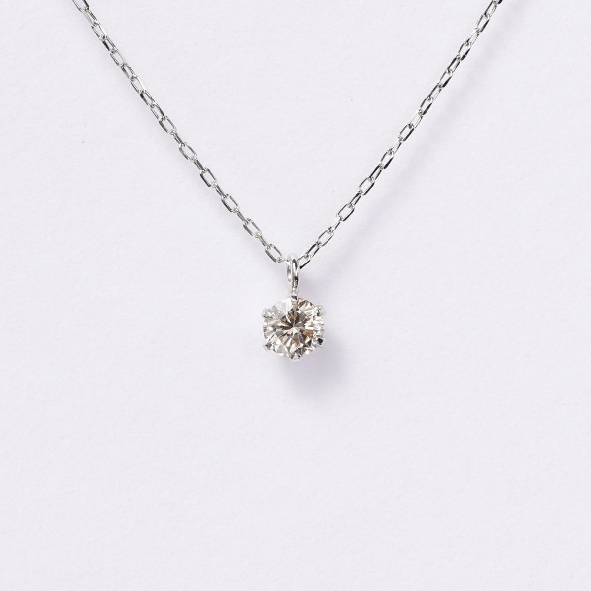 プラチナ0.1ct ダイヤモンド ネックレス